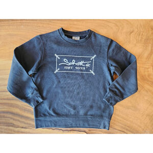 Boys Schott Black White Logo Crewneck Sweatshirt Size 12
